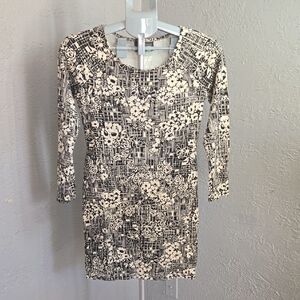 Saturday Sunday By Anthropologie Floral Long Sleeve Mini Dress Cottagecore